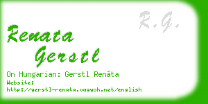 renata gerstl business card